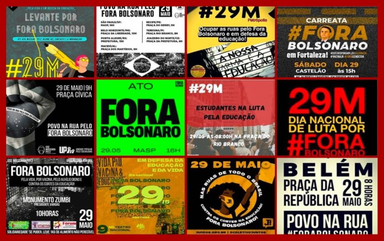 #29M: estudantes, sindicatos e até torcidas farão atos neste sábado contra Bolsonaro