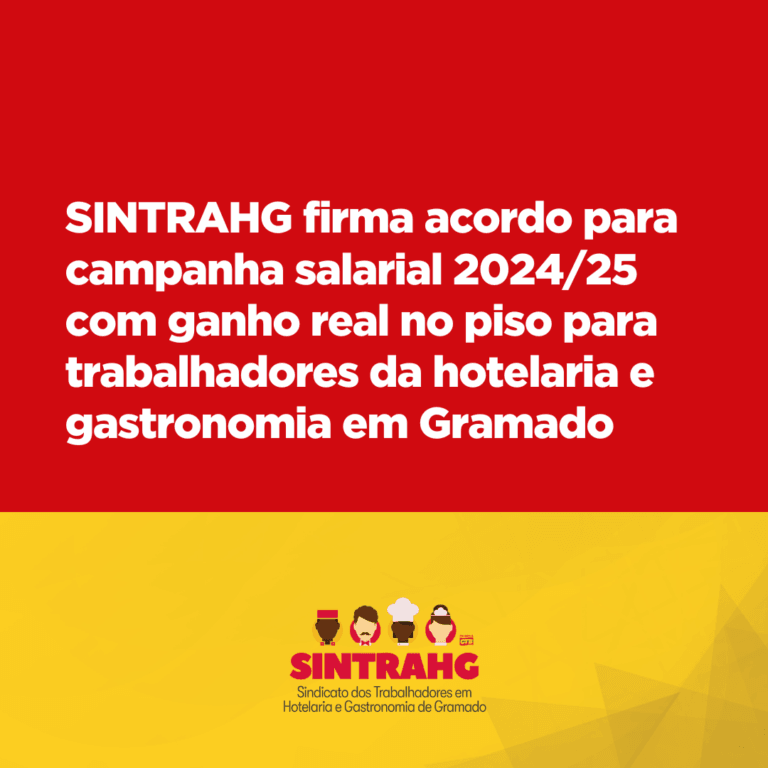 SINTRAHG firma acordo com ganho real no piso para trabalhadores da hotelaria e gastronomia em Gramado